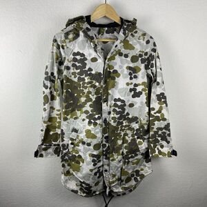 G star Women Raw Cargo Line Lightweight Camo Hooded Utility/Field Jacket Size XS